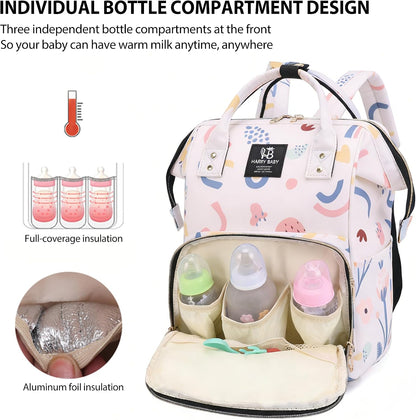 Diaper Bag Backpack for Moms Baby Essentials Travel Tote Nappy Changing Bag with Insulated Pockets,Multi-Waterproof Backpack (Blue)