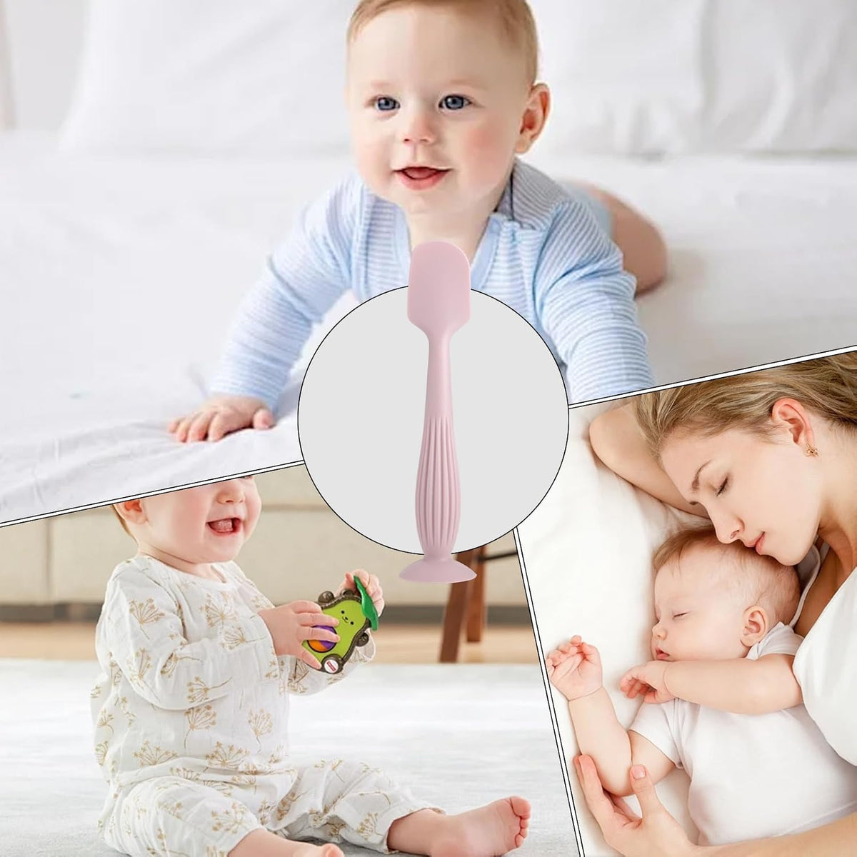 Silicone Diaper Cream Spatula, 1.57x6.5in Flexible Ointment Applicator Baby Spatula, Diaper Cream Applicator, Small Size Skin Care Tool for Business Trip, Home, Daily Outing, Outdoor, Traveling
