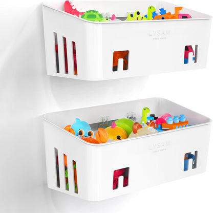 Bath Toy Storage, Large Bath Toy Holder - 3 Compartments, Quick-Dry