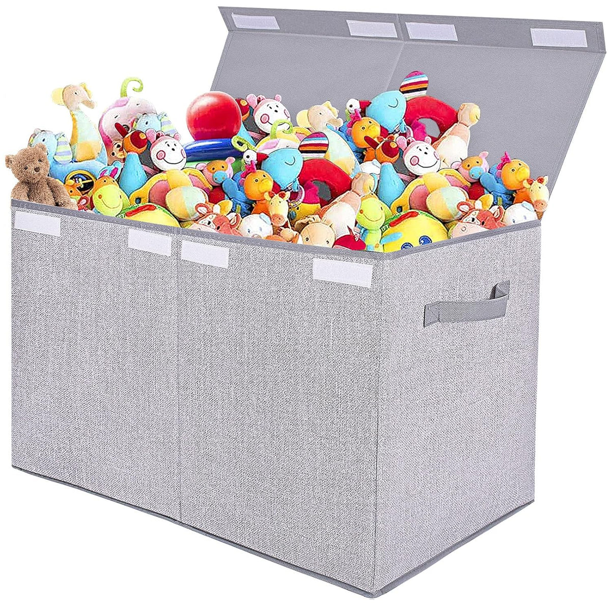 Large Foldable Toy Storage Box with Lid,Plush Toy Organizer Chest