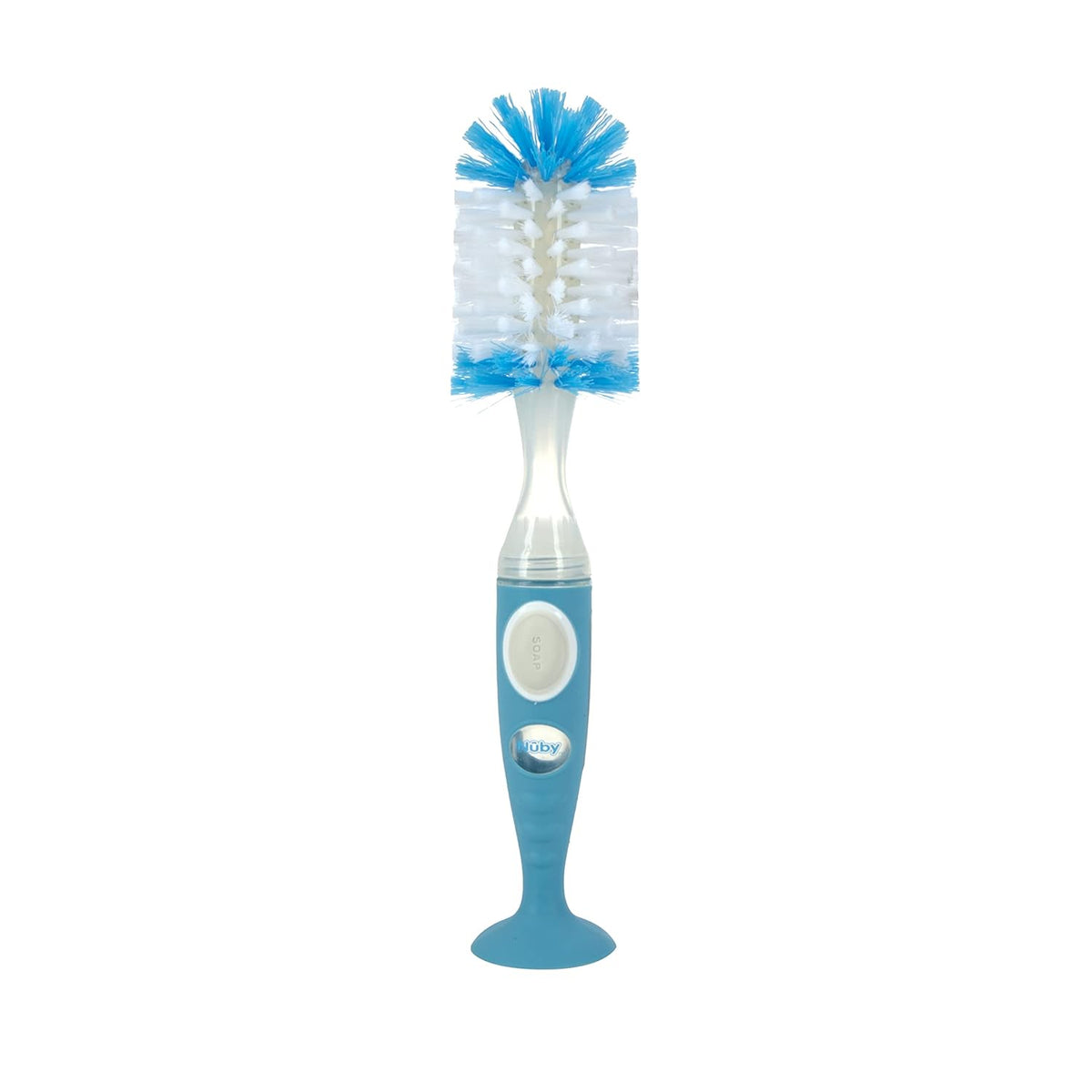 Nuby Easy Clean Dispensing Soft and Durable Bristle Bottle Brush - 2 inch