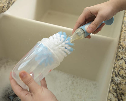Nuby Easy Clean Dispensing Soft and Durable Bristle Bottle Brush - 2 inch