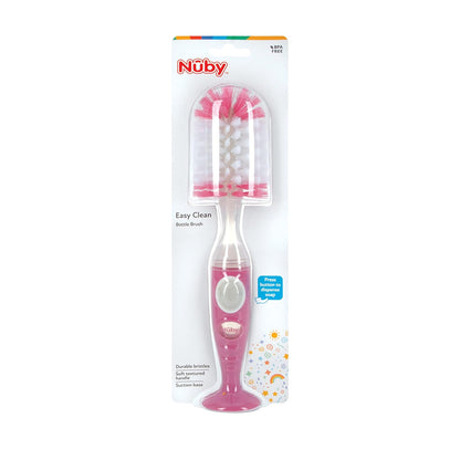 Nuby Easy Clean Dispensing Soft and Durable Bristle Bottle Brush - 2 inch