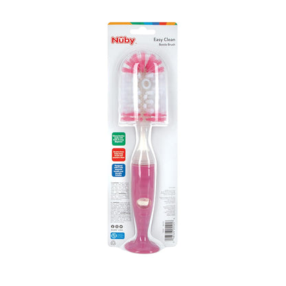Nuby Easy Clean Dispensing Soft and Durable Bristle Bottle Brush - 2 inch