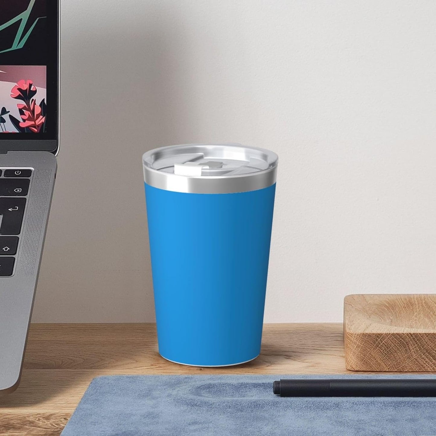 Solid Color Light Blue Insulated Straw Cup Ideal for Gym use or Carrying on The go