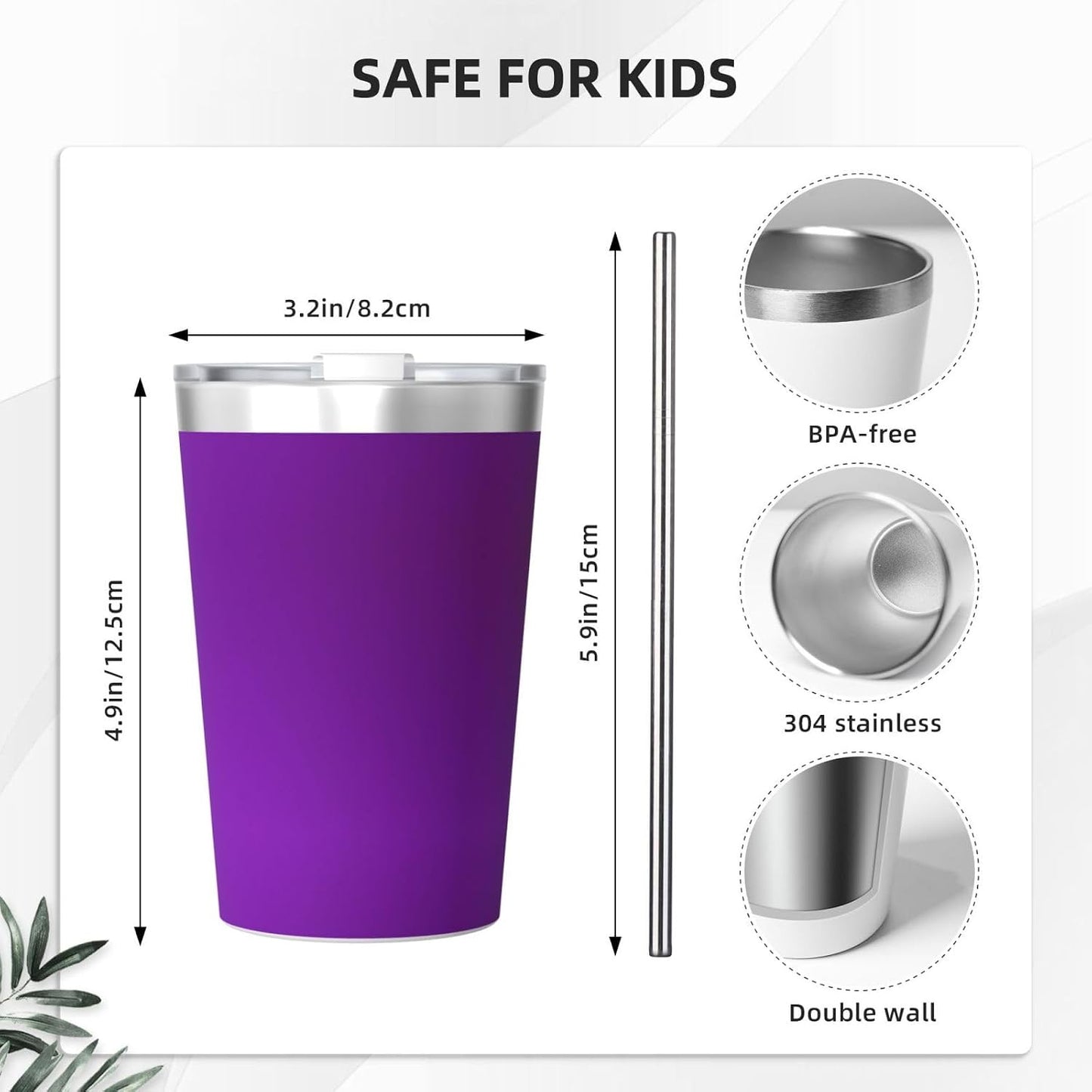 Solid Color Light Blue Insulated Straw Cup Ideal for Gym use or Carrying on The go