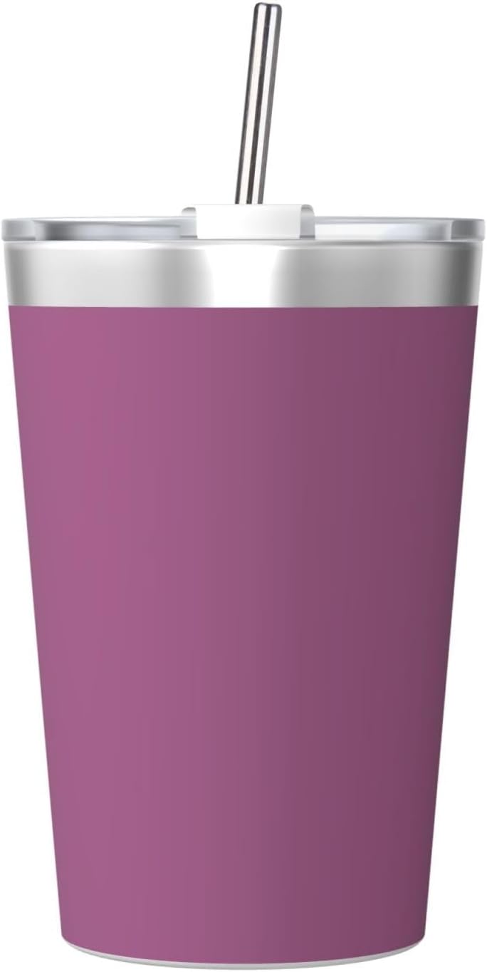 Solid Color Light Blue Insulated Straw Cup Ideal for Gym use or Carrying on The go