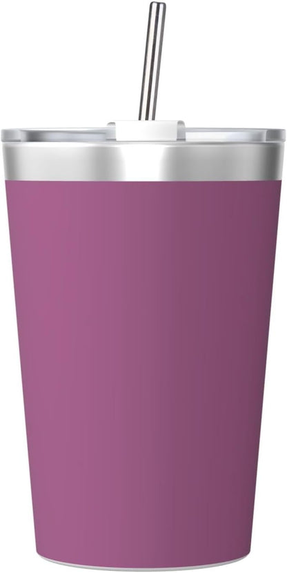 Solid Color Light Blue Insulated Straw Cup Ideal for Gym use or Carrying on The go
