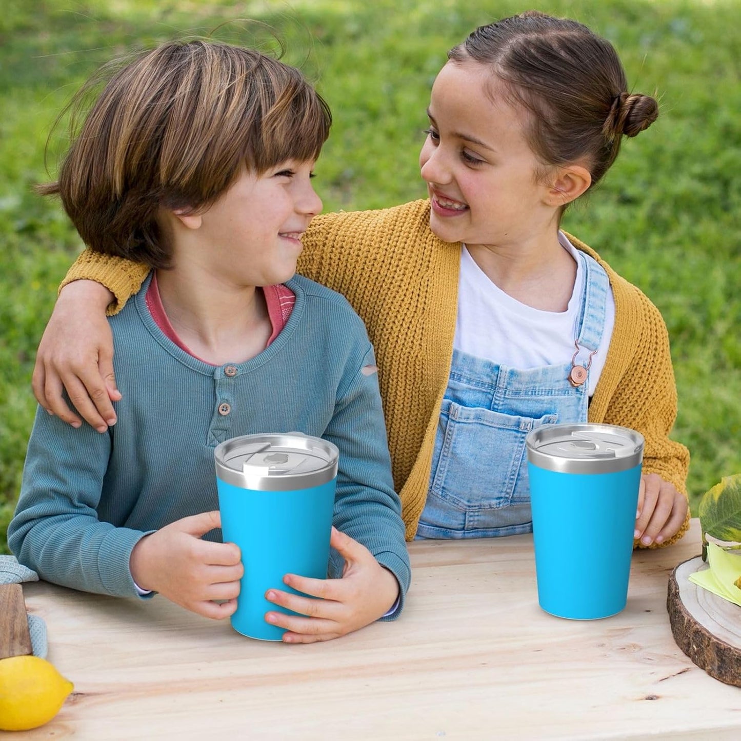 Solid Color Light Blue Insulated Straw Cup Ideal for Gym use or Carrying on The go