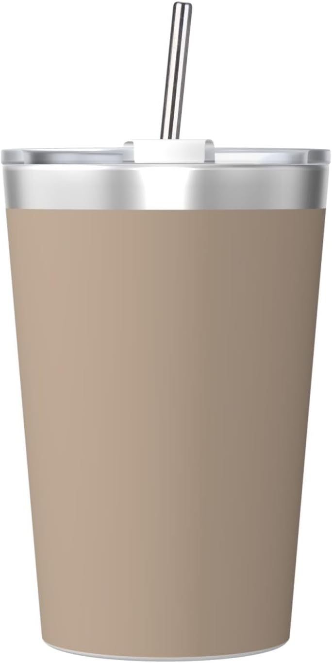 Solid Color Light Blue Insulated Straw Cup Ideal for Gym use or Carrying on The go