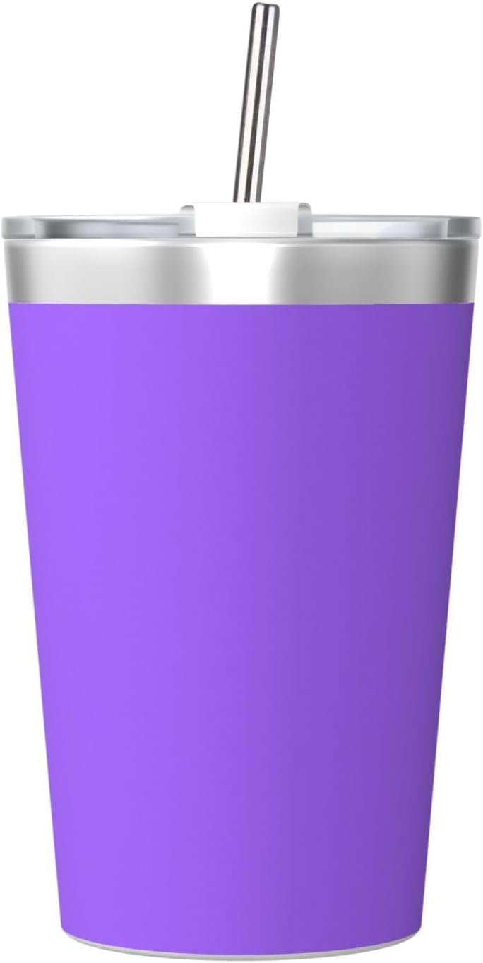 Solid Color Light Blue Insulated Straw Cup Ideal for Gym use or Carrying on The go