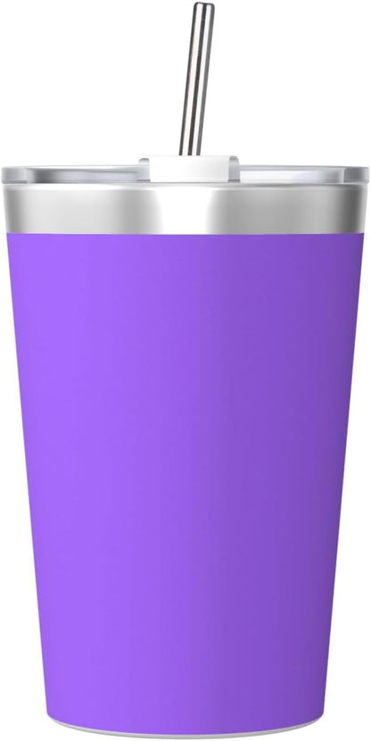 Solid Color Light Blue Insulated Straw Cup Ideal for Gym use or Carrying on The go
