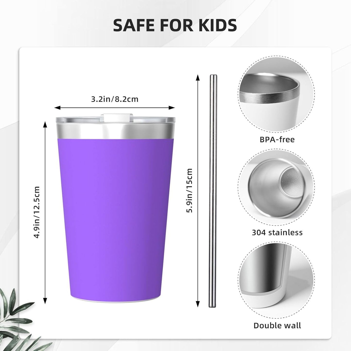 Solid Color Light Blue Insulated Straw Cup Ideal for Gym use or Carrying on The go