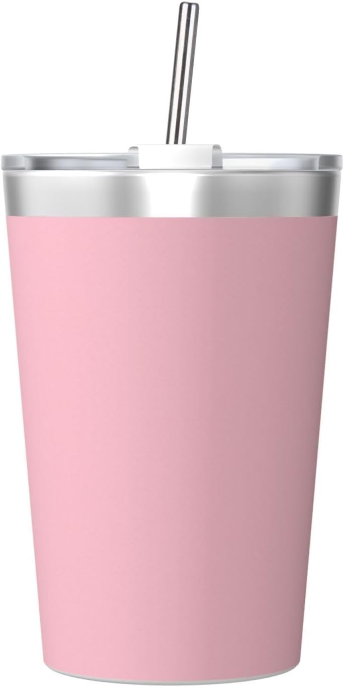 Solid Color Light Blue Insulated Straw Cup Ideal for Gym use or Carrying on The go