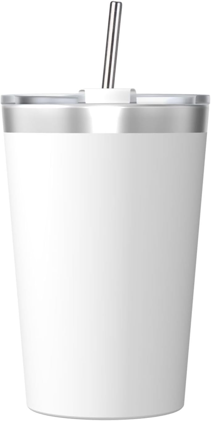 Solid Color Light Blue Insulated Straw Cup Ideal for Gym use or Carrying on The go