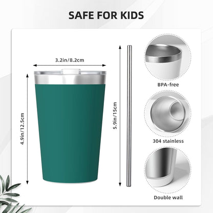 Solid Color Light Blue Insulated Straw Cup Ideal for Gym use or Carrying on The go