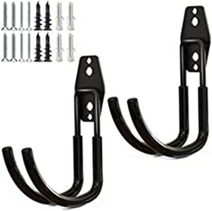 Wall Mount Baby Stroller Hanger - Baby Stroller Rack Holder, Garage Power Tool Hanger Wall Hook, Steel Garage Tool Storage Organizer Utility Hooks (Black)