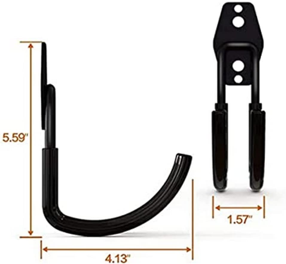 Wall Mount Baby Stroller Hanger - Baby Stroller Rack Holder, Garage Power Tool Hanger Wall Hook, Steel Garage Tool Storage Organizer Utility Hooks (Black)