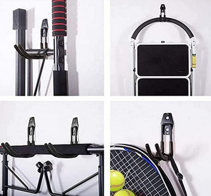 Wall Mount Baby Stroller Hanger - Baby Stroller Rack Holder, Garage Power Tool Hanger Wall Hook, Steel Garage Tool Storage Organizer Utility Hooks (Black)