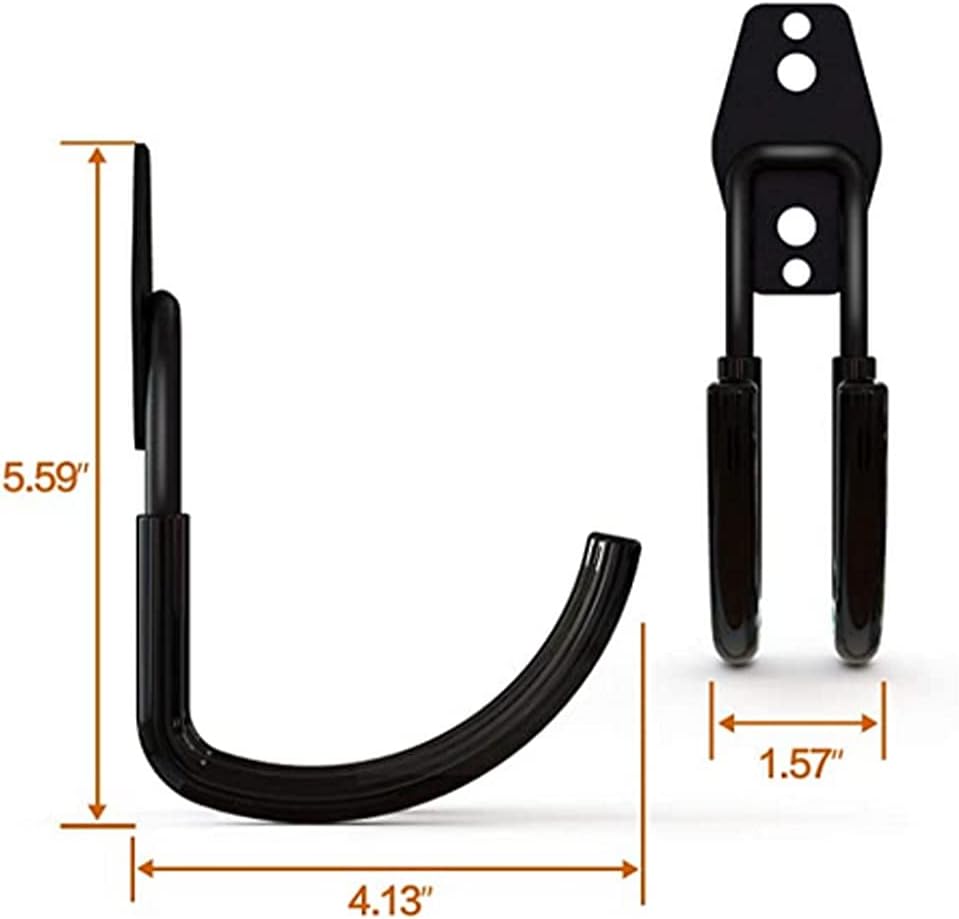 Wall Mount Baby Stroller Hanger - Baby Stroller Rack Holder, Garage Power Tool Hanger Wall Hook, Steel Garage Tool Storage Organizer Utility Hooks (Black)