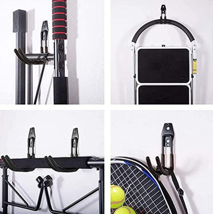 Wall Mount Baby Stroller Hanger - Baby Stroller Rack Holder, Garage Power Tool Hanger Wall Hook, Steel Garage Tool Storage Organizer Utility Hooks (Black)