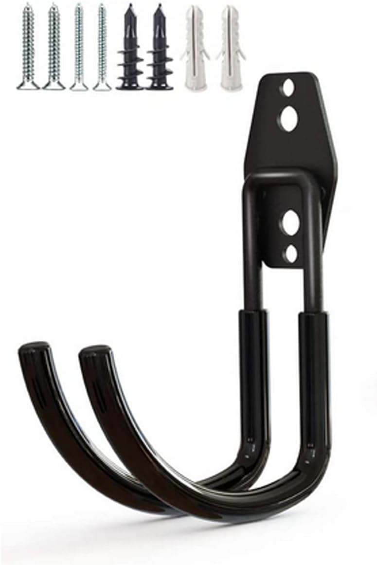 Wall Mount Baby Stroller Hanger - Baby Stroller Rack Holder, Garage Power Tool Hanger Wall Hook, Steel Garage Tool Storage Organizer Utility Hooks (Black)