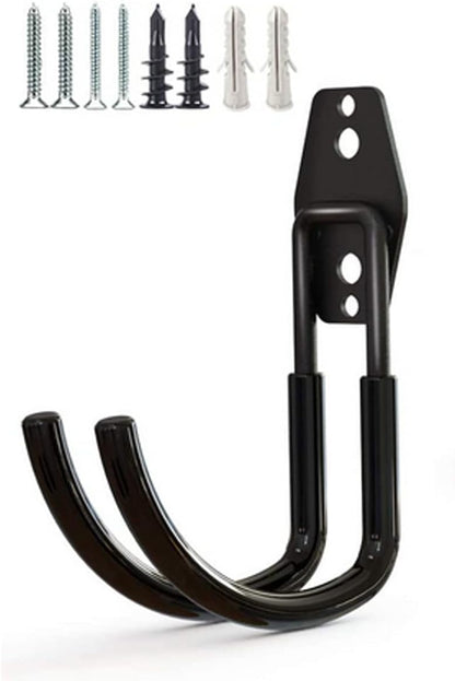 Wall Mount Baby Stroller Hanger - Baby Stroller Rack Holder, Garage Power Tool Hanger Wall Hook, Steel Garage Tool Storage Organizer Utility Hooks (Black)