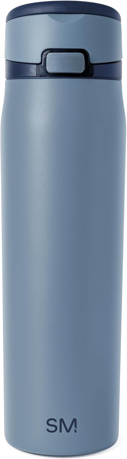 Water Bottle with Straw & Handle | 30oz | Blue | Mesa Loop Insulated Water Bottle for School, Sports, Travel | Leak Proof, Stainless Steel | Deep Dune - Colors B