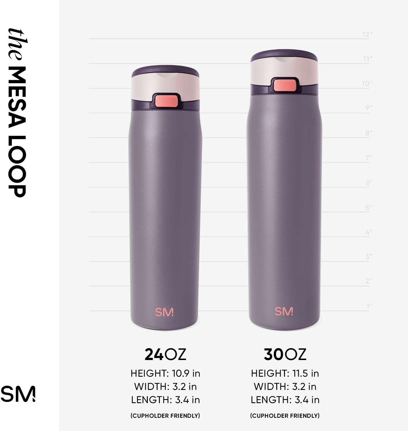 Water Bottle with Straw & Handle | 30oz | Blue | Mesa Loop Insulated Water Bottle for School, Sports, Travel | Leak Proof, Stainless Steel | Deep Dune - Colors B