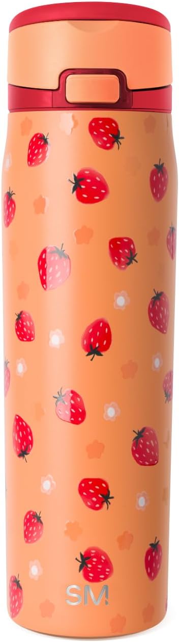 Water Bottle with Straw & Handle | 30oz | Blue | Mesa Loop Insulated Water Bottle for School, Sports, Travel | Leak Proof, Stainless Steel | Deep Dune - Colors B