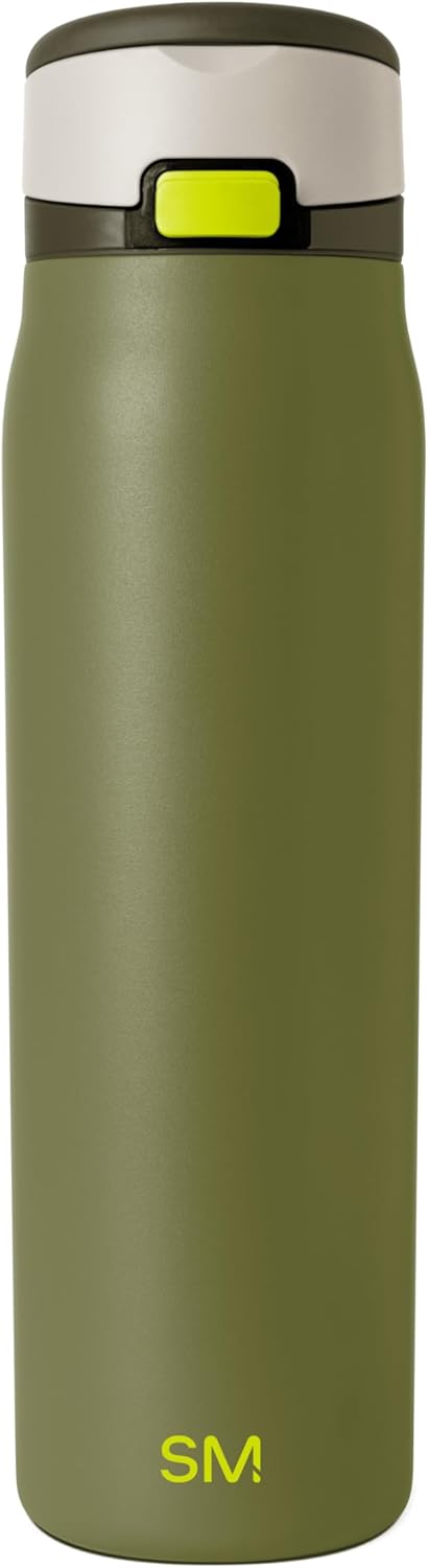 Water Bottle with Straw & Handle | 30oz | Blue | Mesa Loop Insulated Water Bottle for School, Sports, Travel | Leak Proof, Stainless Steel | Deep Dune - Colors B