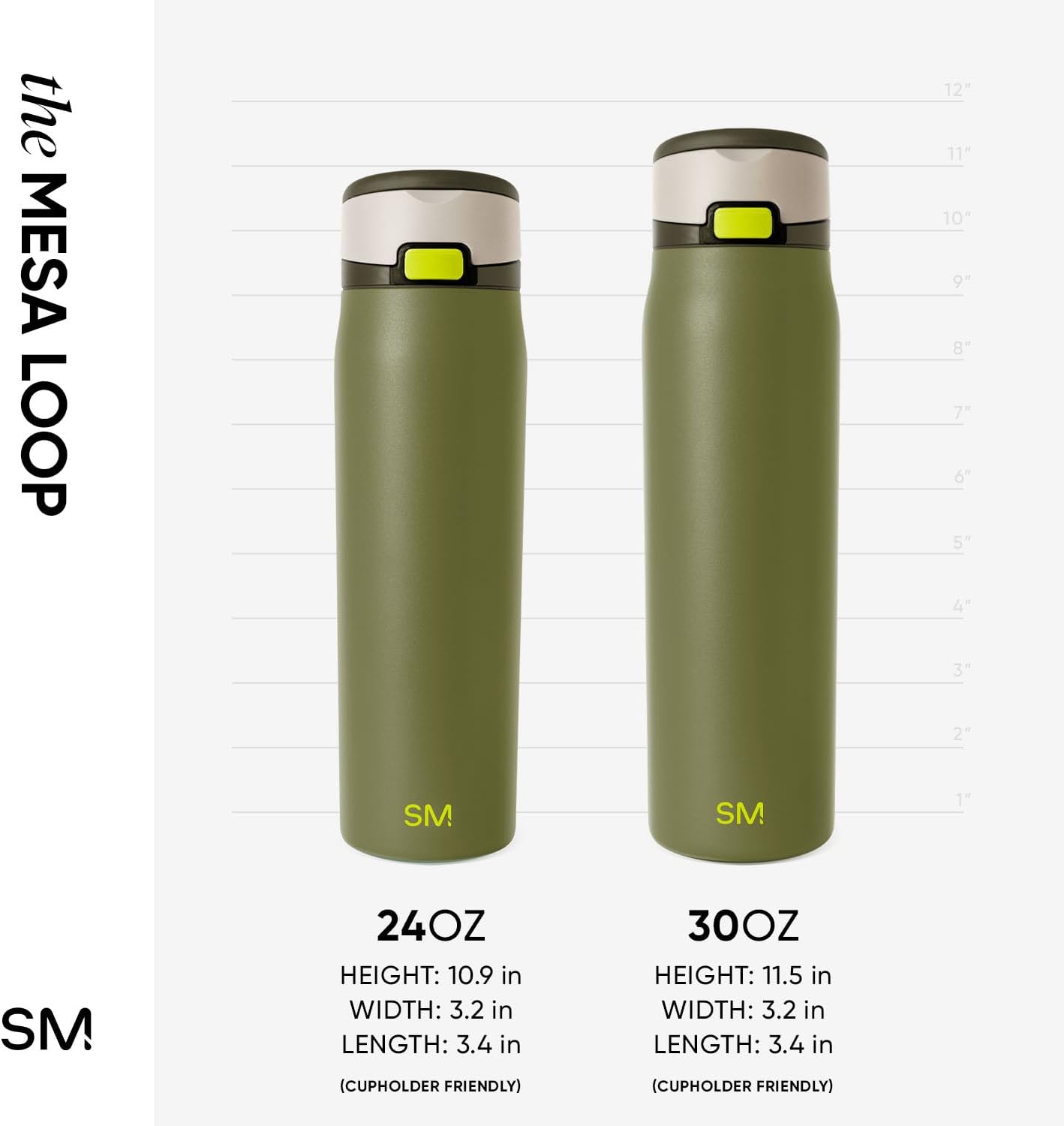 Water Bottle with Straw & Handle | 30oz | Blue | Mesa Loop Insulated Water Bottle for School, Sports, Travel | Leak Proof, Stainless Steel | Deep Dune - Colors B