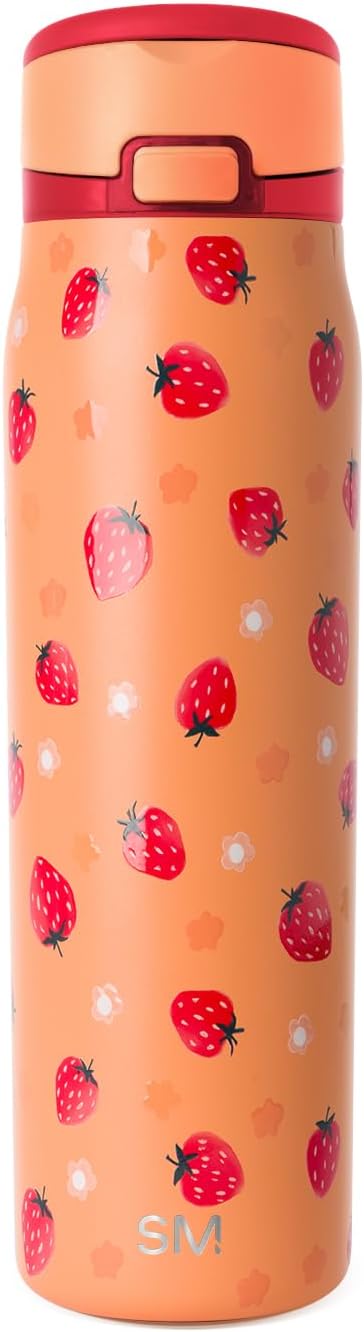 Water Bottle with Straw & Handle | 30oz | Blue | Mesa Loop Insulated Water Bottle for School, Sports, Travel | Leak Proof, Stainless Steel | Deep Dune - Colors B