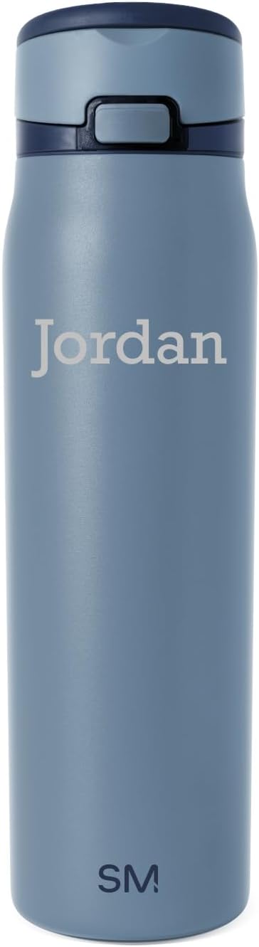 Water Bottle with Straw & Handle | 30oz | Blue | Mesa Loop Insulated Water Bottle for School, Sports, Travel | Leak Proof, Stainless Steel | Deep Dune - Colors B