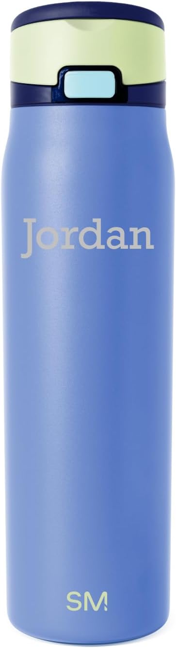 Water Bottle with Straw & Handle | 30oz | Blue | Mesa Loop Insulated Water Bottle for School, Sports, Travel | Leak Proof, Stainless Steel | Deep Dune - Colors B