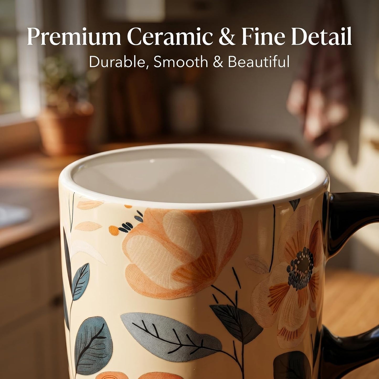 17oz Ceramic Travel Mug with Lid, Galaxy Nebula Space Coffee Mug | Coffee Mug with Handle, Galaxy & Starry Space Design, Spill-Resistant Lid, Microwave & Dishwasher Safe, Gift Box Included