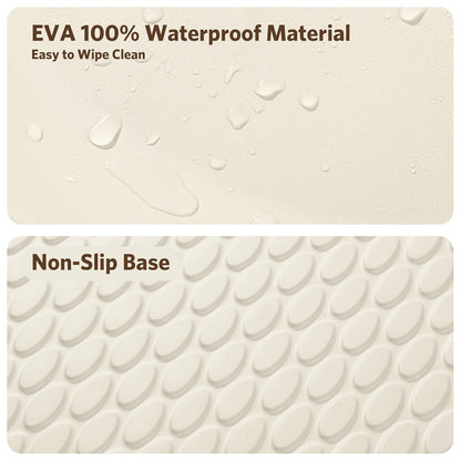 Baby Changing Pad, Waterproof Wipeable Diaper Changing Table Mat, Cream