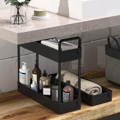 3 Tier Slim Rolling Storage Cart Organizer with Wheels, Gray