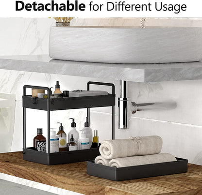 3 Tier Slim Rolling Storage Cart Organizer with Wheels, Gray