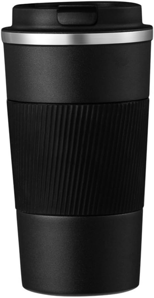 Stainless Steel Insulated Travel Coffee Mug Flip up Tumbler, Double Wall Leak Proof Vacuum Cup Keep Drink Cold and Hot (Blue, 17 Ounces)