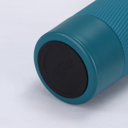 Stainless Steel Insulated Travel Coffee Mug Flip up Tumbler, Double Wall Leak Proof Vacuum Cup Keep Drink Cold and Hot (Blue, 17 Ounces)