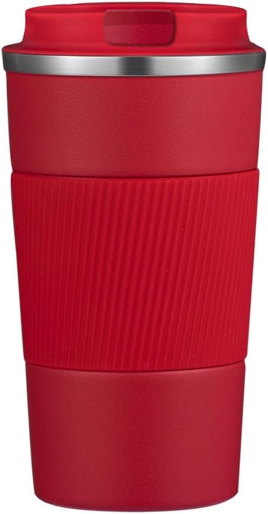 Stainless Steel Insulated Travel Coffee Mug Flip up Tumbler, Double Wall Leak Proof Vacuum Cup Keep Drink Cold and Hot (Blue, 17 Ounces)