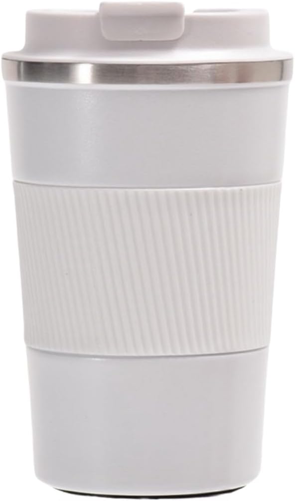 Stainless Steel Insulated Travel Coffee Mug Flip up Tumbler, Double Wall Leak Proof Vacuum Cup Keep Drink Cold and Hot (Blue, 17 Ounces)