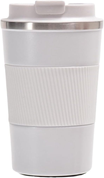 Stainless Steel Insulated Travel Coffee Mug Flip up Tumbler, Double Wall Leak Proof Vacuum Cup Keep Drink Cold and Hot (Blue, 17 Ounces)