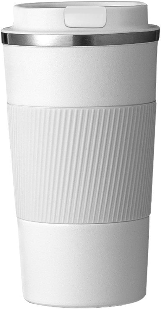 Stainless Steel Insulated Travel Coffee Mug Flip up Tumbler, Double Wall Leak Proof Vacuum Cup Keep Drink Cold and Hot (Blue, 17 Ounces)