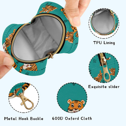 Cute Animals and Paw Prints Baby Pacifier Holder Case, Dustproof Portable Storage Box for Diaper Bag Purse, Pacifier Storage Container for Boys & Girls