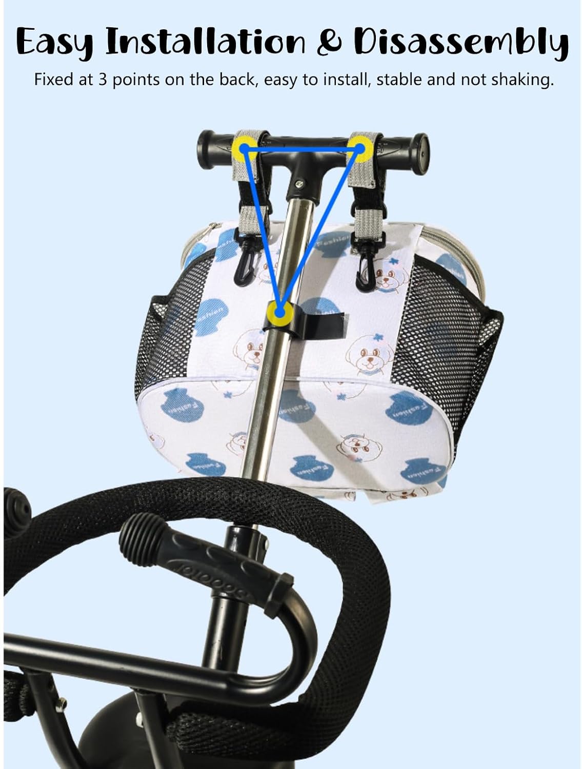 Universal Stroller Organizer with Cup Holder Waterproof Phone Pouch Adjustable Strap, Stroller Bag Caddy Organizer, Fits for Uppababy, Baby Jogger, Doona, Britax (Aluminum Foil Lining, Gray)