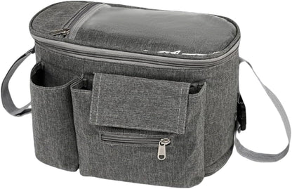 Universal Stroller Organizer with Cup Holder Waterproof Phone Pouch Adjustable Strap, Stroller Bag Caddy Organizer, Fits for Uppababy, Baby Jogger, Doona, Britax (Aluminum Foil Lining, Gray)
