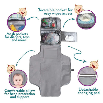 Baby Portable Diaper Changing Pad - Baby Changing Pad & Diaper Changer Travel Bag