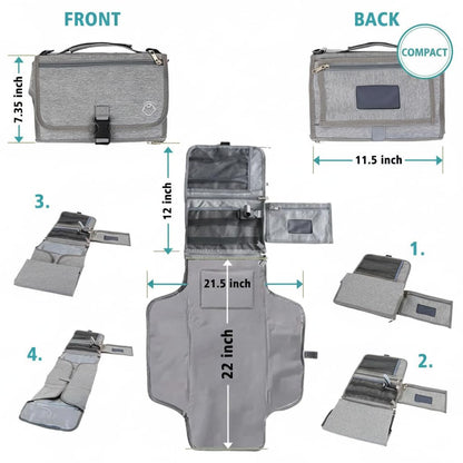 Baby Portable Diaper Changing Pad - Baby Changing Pad & Diaper Changer Travel Bag